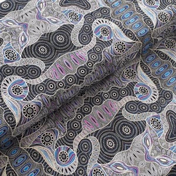 PURPLE REGENERATION Aborigines Stoff aus Australien